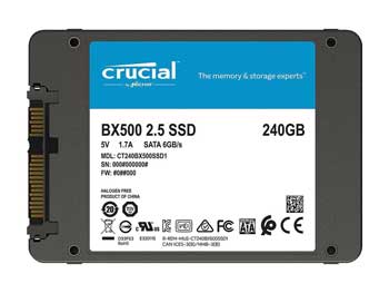 Crucial BX500 240GB 3D NAND SATA 2.5-inch SSD