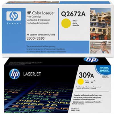 Cartucho de tóner original LaserJet HP 309A amarillo (Q2672A)