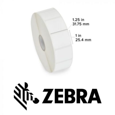 Zebra ZSEL 4000D Etiquetas Térmica 1.25" x 1" ZEB-10010038-CASE