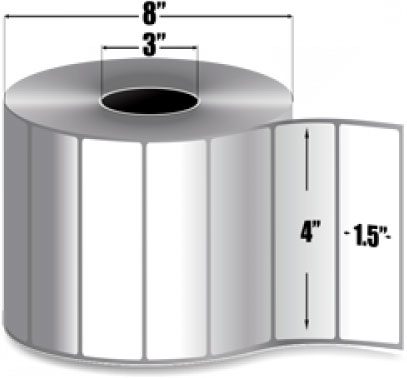 Zebra Etiqueta Tansferencia termica 4"x 1.5 800640-155