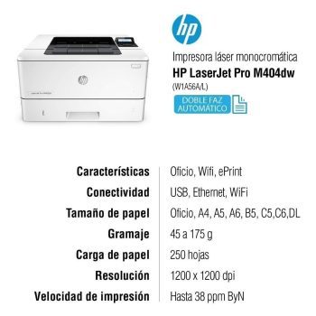 Impresora HP LaserJet Pro M404dw M404DW