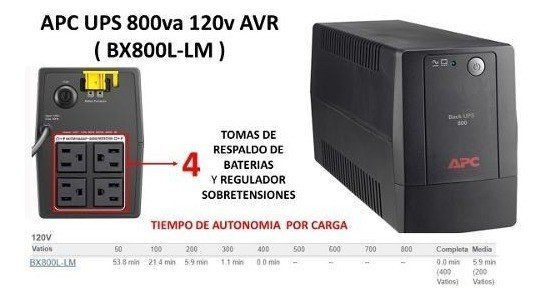 APC Back UPS 400W 800VA BX800L-LM