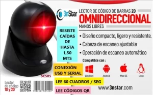 3nStar SC505 Lector Código Barras Omni-direccional 3NS-POS-SC505