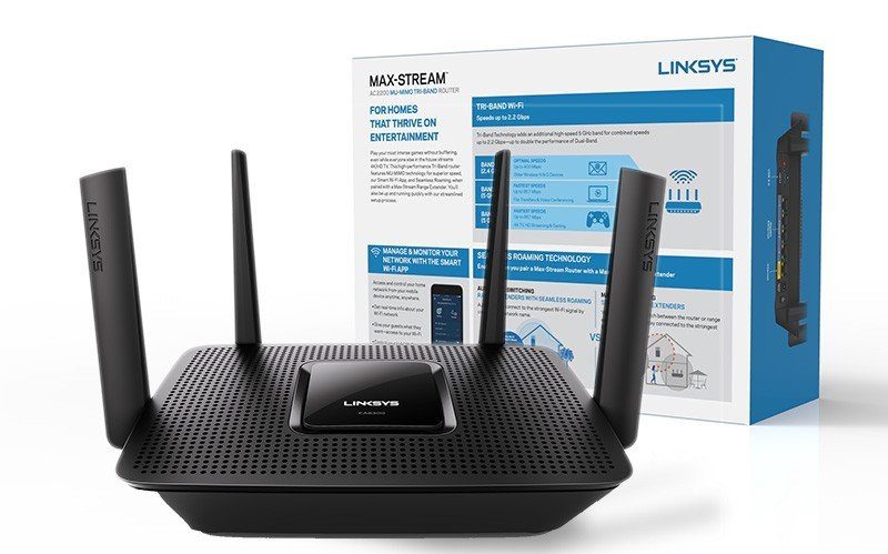 Router Wi-Fi tribanda AC2200 Max-Stream Linksys EA8300