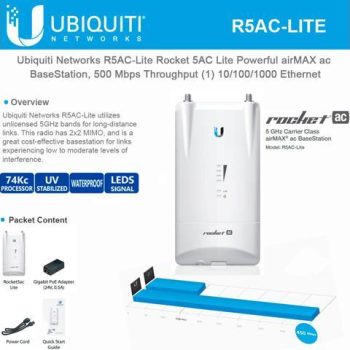 Ubiquiti Rocket M5 ac Lite de 5.8 GHz airMAX R5AC-LITE