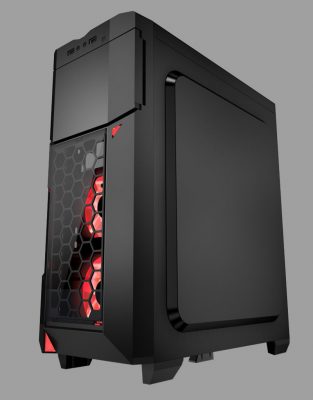 AZZA CASE GAMING MID ATX CRIMSON LED FAN CSAZ-211G