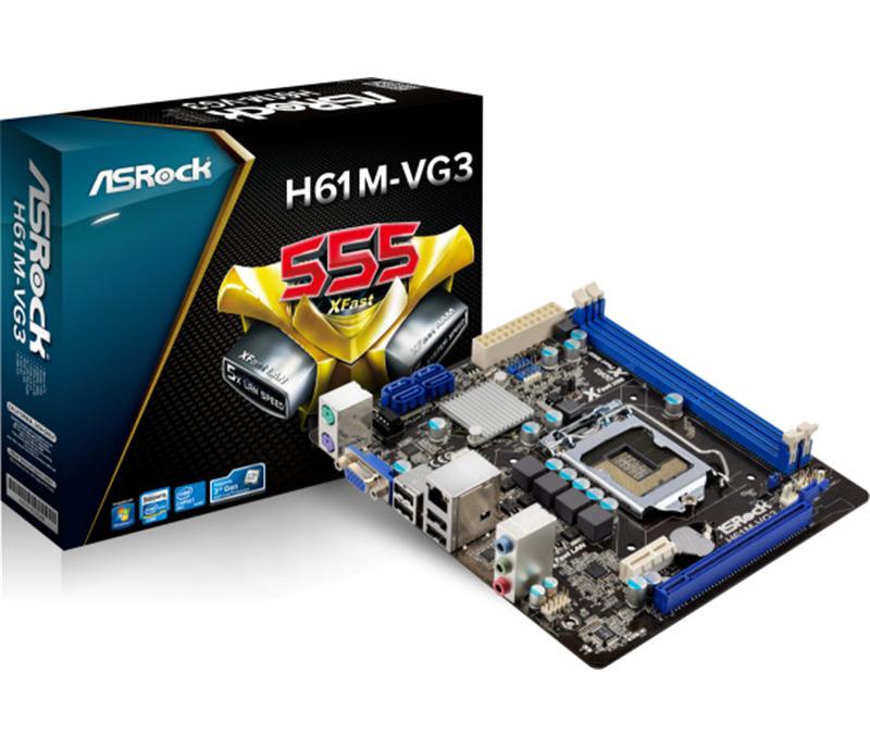 TARJETA MADRE 1155 ASROCK H61M-VG3 I3/ I5/ I7 90-MXGNZ0-A0UAYZ