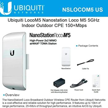 NanoStation LOCO M5 Ubiquiti 5 GHz 13 dBi MIMO AP LOCOM5