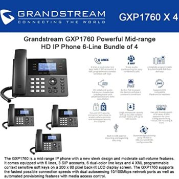Teléfono Grandstream GXP1760 con 3 cuentas SIP GXP1760