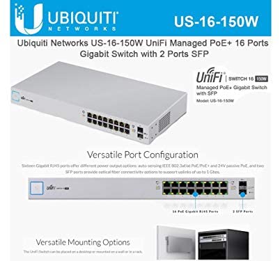 Ubiquiti Networks switch UniFi de 8 puertos SF 150W US-8-150W