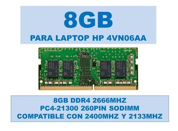 Memoria RAM HP 4VN06AA DDR4 8GB 2666 MHz 4VN06AA
