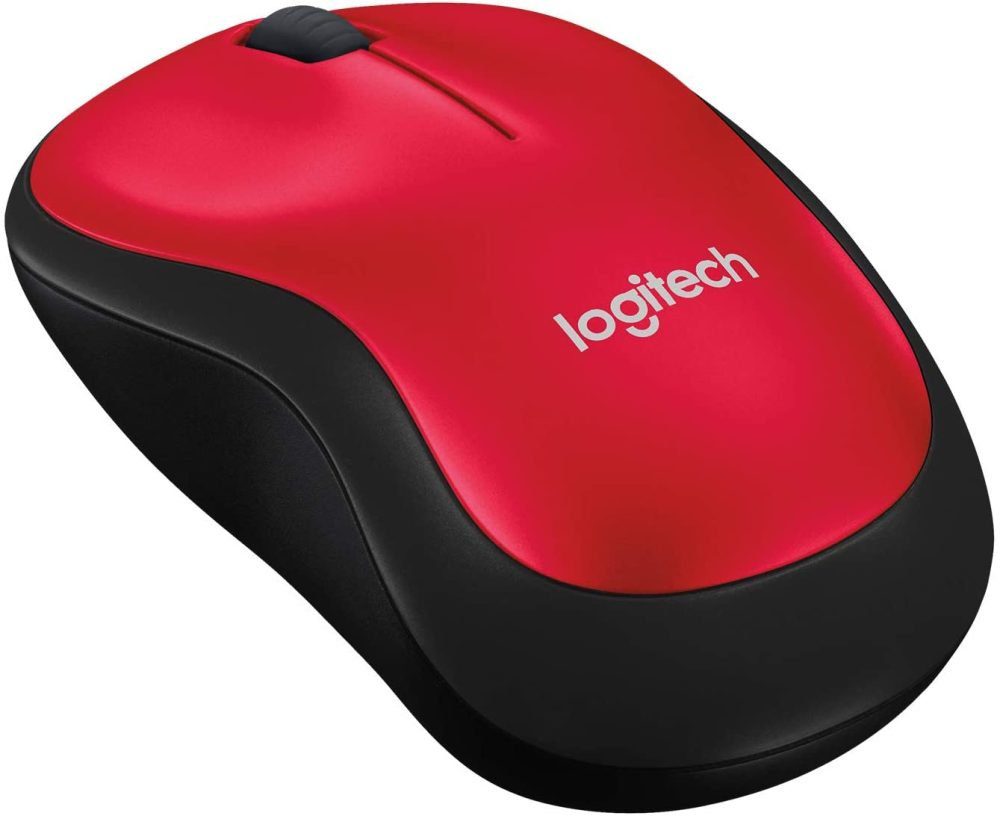 Logitech M185 Mouse inalámbrico color rojo 910-003635