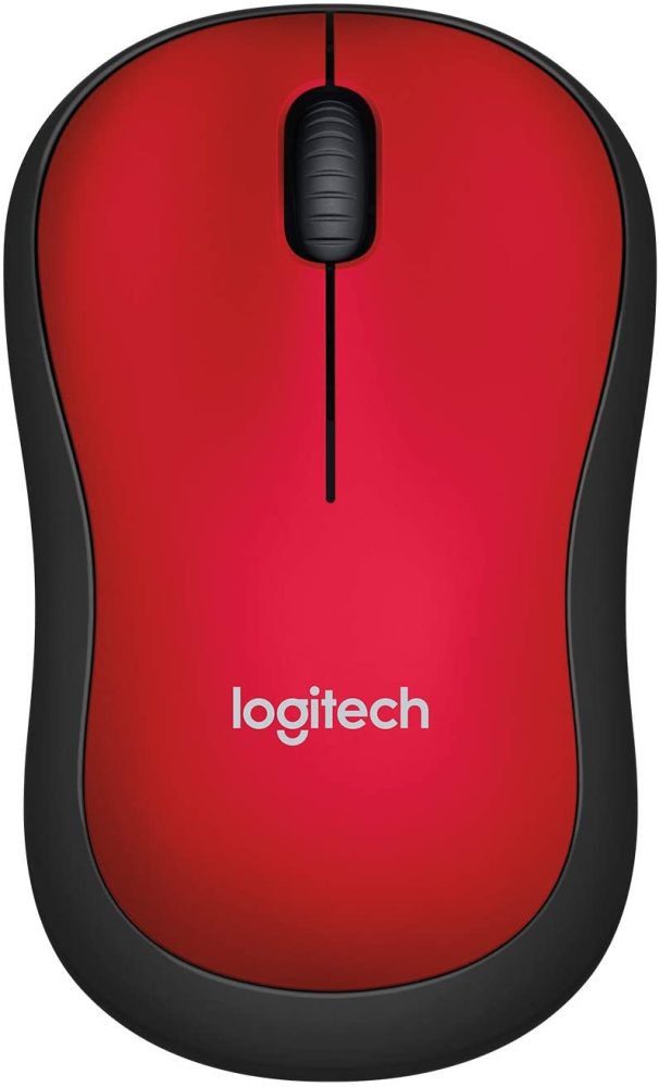 Logitech M185 Mouse inalámbrico color rojo 910-003635