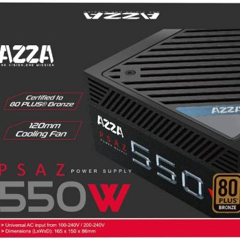 Azza PSAZ-550W 550 WATT Power Supply, Bronze 550W unidad de fuente de alimentación