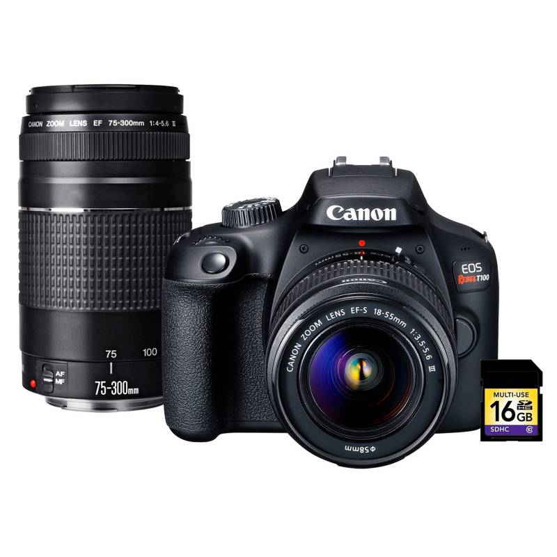 Cámara Fotográfica Digital Canon EOS Rebel T100 KIT LENTE18-55DCiIII