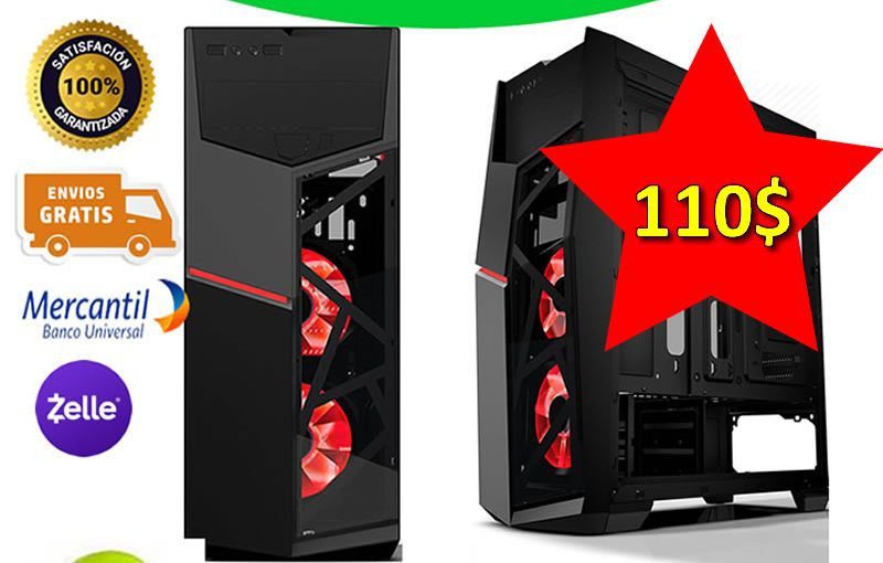 Case Azza Golem 221 Gaming 2 FAN X 120 Mm LED rojo CA-AZZA 221G