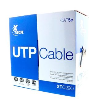 Cable UTP Xtech XTC-220 Cat5e RED 24 AWG 305M 4 Pares XTC‐220