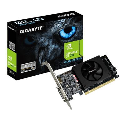 GIGABYTE NVIDIA GT710 2GB 64 BIT GDDR5 PCI EXPRESS 2.0 DVI-I HDMI
