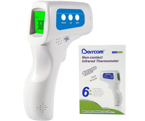Paquete económico: termómetro digital Berrcom DT007 y Berrcom sin contacto  infrarrojo termómetro para adultos y niños JXB311