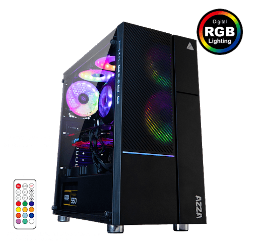 AZZA CASE GAMING MID ATX 330 IRIS ARGB FAN CSAZ-330