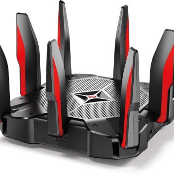 TP-Link AC5400 Tri Band WiFi Gaming Router (Archer C5400X) - Router inalámbrico MU-MIMO, CPU de 64 bits de cuatro núcleos de 1,8 GHz, Primera.