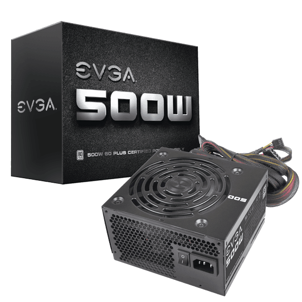 Fuente de Poder EVGA 500W 80 PLUS ATX 100-W1-0500-KR 80 PLUS