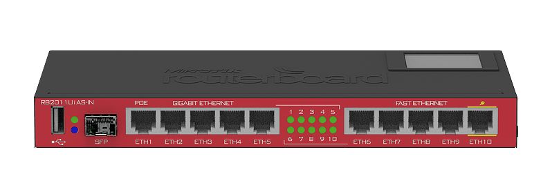 Mikrotik RouterBOARD 10 Puertos LAN 5 Gigabit RB2011UiAS-IN