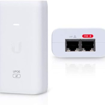 U-POE-AF-UBIQUITI-NETWORKS - Adaptador PoE Ubiquiti 802.3af (48 VDC, 0.32 A) puerto Gigabit, ideal para equipos UniFi.
