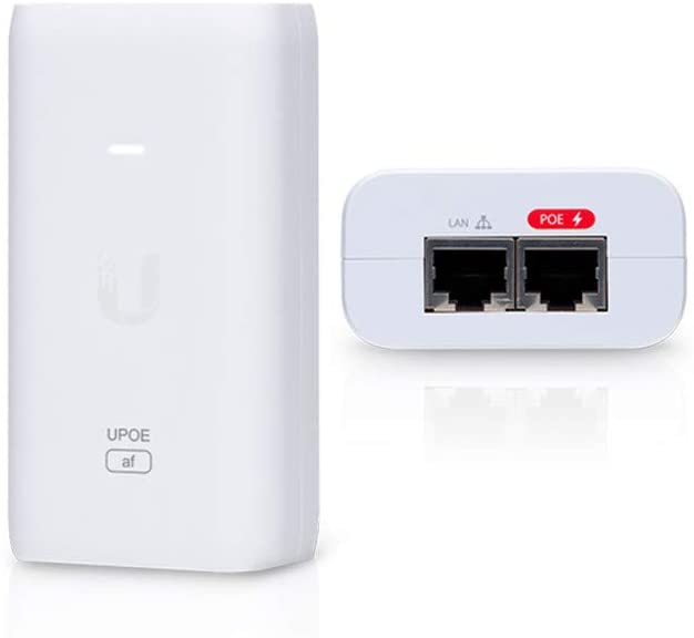 U-POE-AF-UBIQUITI-NETWORKS - Adaptador PoE Ubiquiti 802.3af (48 VDC, 0.32 A) puerto Gigabit, ideal para equipos UniFi.