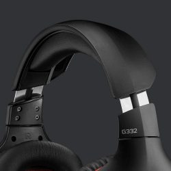 Logitech G332 - Auriculares con cable para juegos, almohadillas giratorias  de cuero sintético, conector de audio de 0.138 in, micrófono abatible para