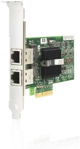 Placa adaptador Ethernet Gigabit de puerto dual HP 412651-001 NC360T - Tiene dos puertos externos RJ45 10/100/1000Mb - Requiere un perfil bajo (o altura..