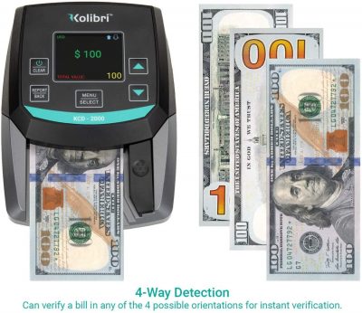 Detector de dinero falsificado 2 en 1 Kolibri KCD-2000
