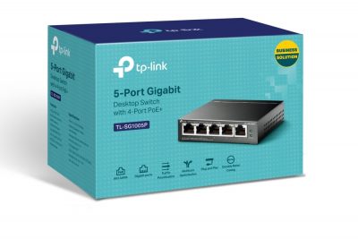 Switch TP-Link Gigabit Ethernet TL-SG1005P, 5 Puertos 10/100/1000, 10Gbit/s, 2000 Entradas - No Administrable