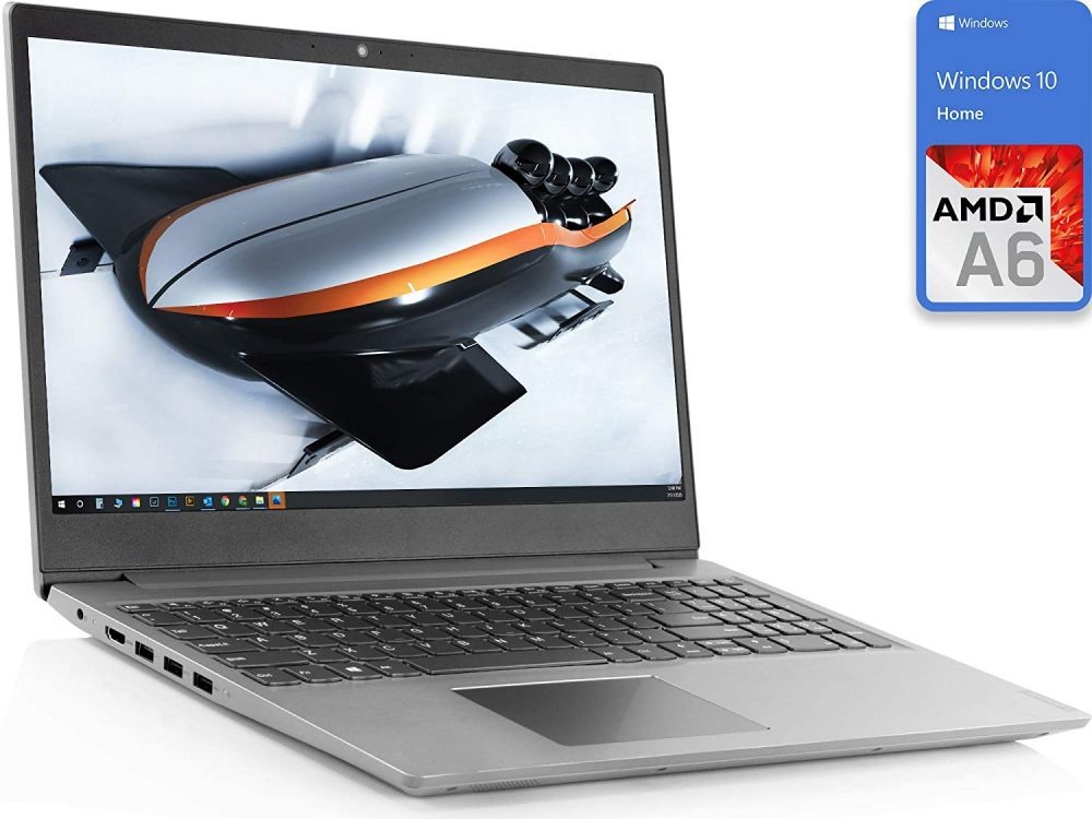 ortátil Lenovo IdeaPad S145 (81N3001RUS), pantalla HD de 15,6", AMD A6-9225 hasta 3,0 GHz, 8 GB de RAM, 128 GB SSD, HDMI, lector de tarjetas