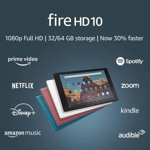 Tablet Fire HD 10 (pantalla de 10.1 pulgadas, 1080P full HD, 32 GB) - Negro (Edición 2019)