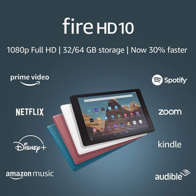 Tablet Fire HD 10 (pantalla de 10.1 pulgadas, 1080P full HD, 32 GB) - Negro (Edición 2019)