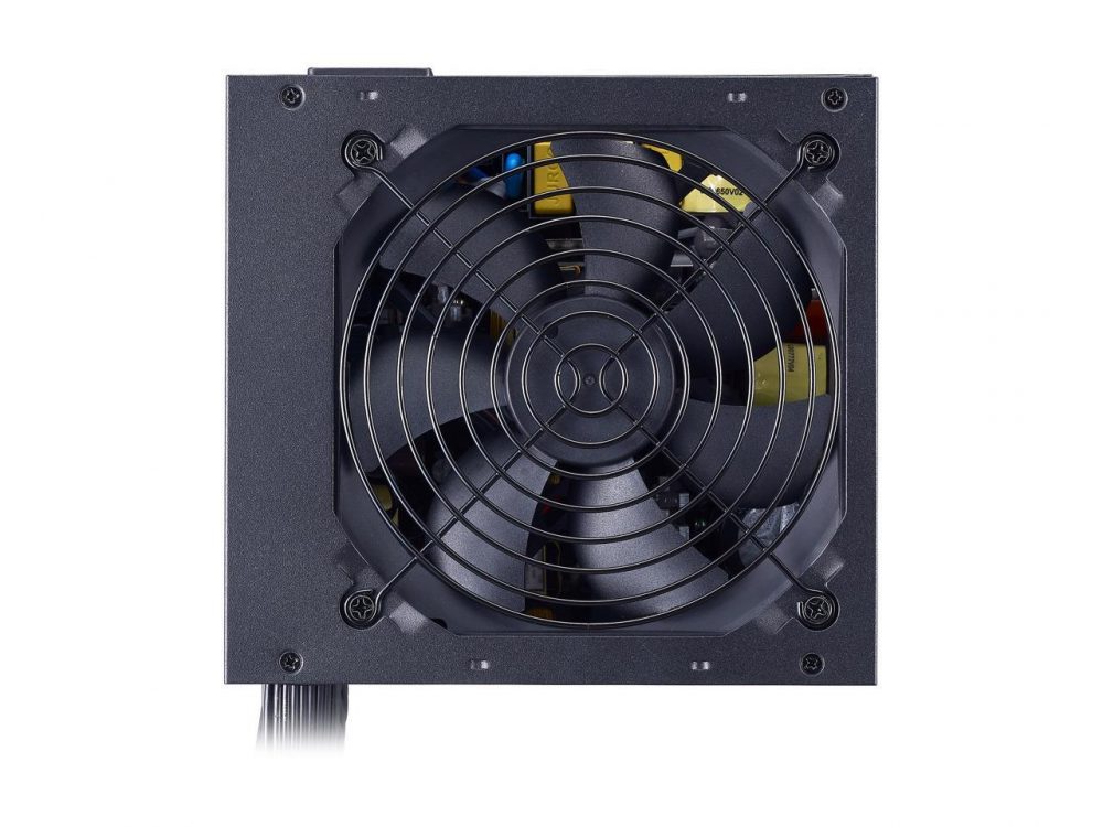 Cooler Master MWE 750 White 750W 80+ White PSU con ventilador silencioso de 120 mm con cojinete hidrodinámico, riel único de + 12V, cables negros planos