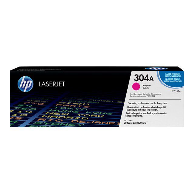 TONER HP 304A MAGENTA COLOR LASERJET CP2025/CM2320 CC533A