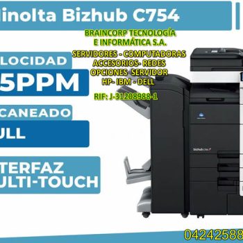 Konica Minolta BizHub C754 láser multifunción 75 ppm BizHub C754