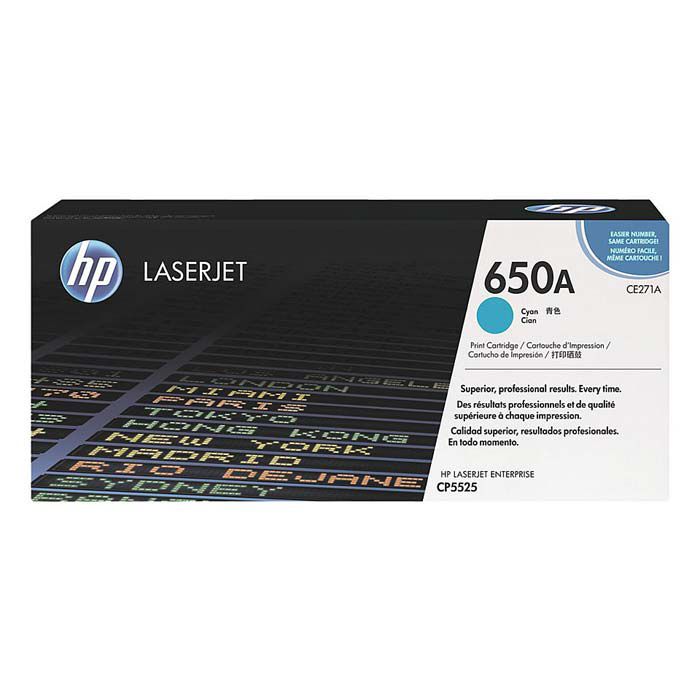 CARTUCHO DE TONER HP 650A CON REF. HP CE271A