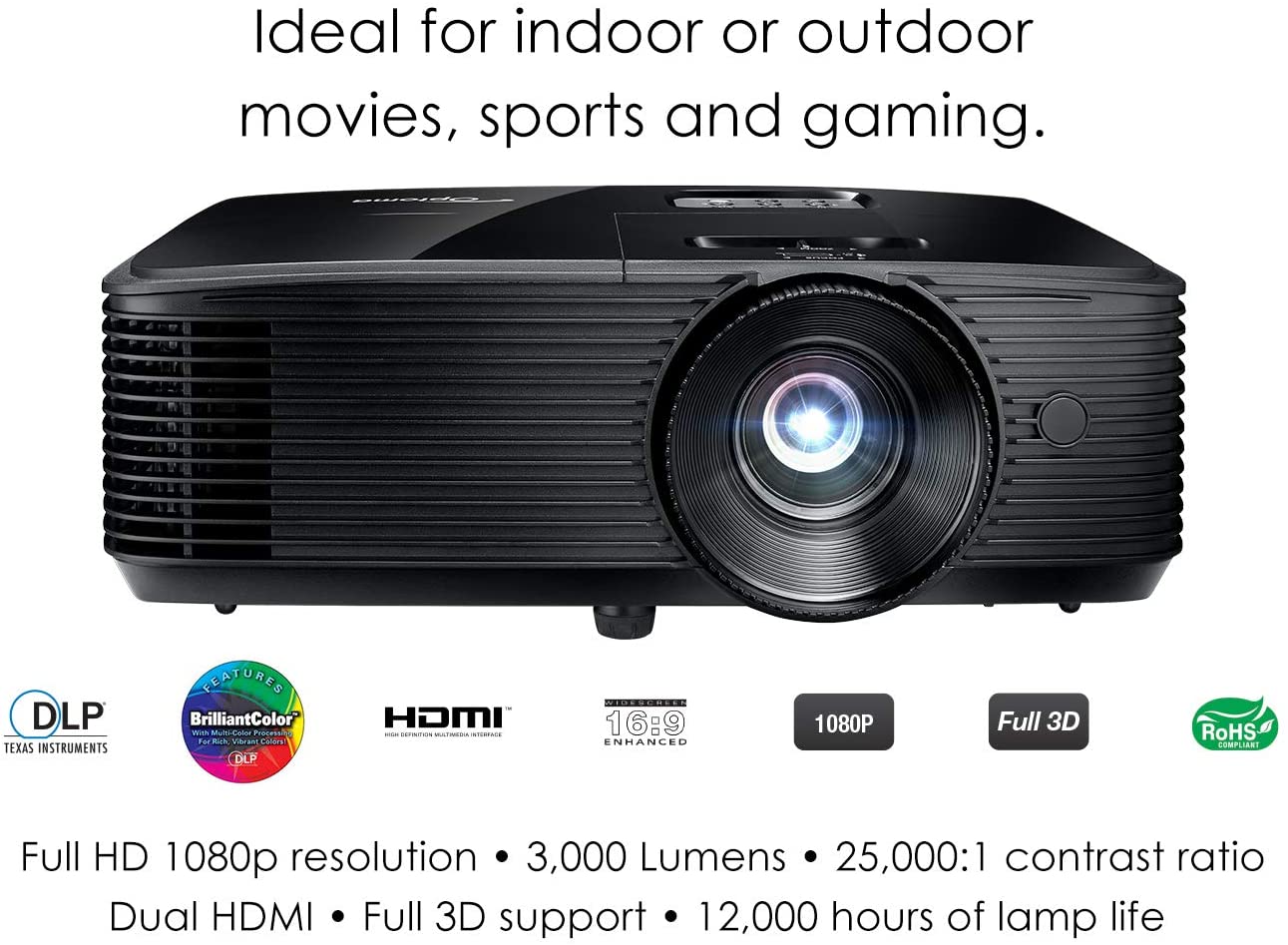 Optoma HD143X Proyector 3000 lúmenes HD FULL 3D HD143X