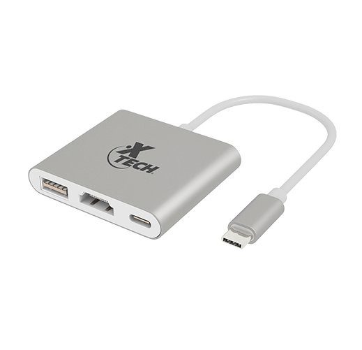 XTECH ADAPTADOR MULTIPUERTO USB TIPO C 3 EN 1 XTC-565