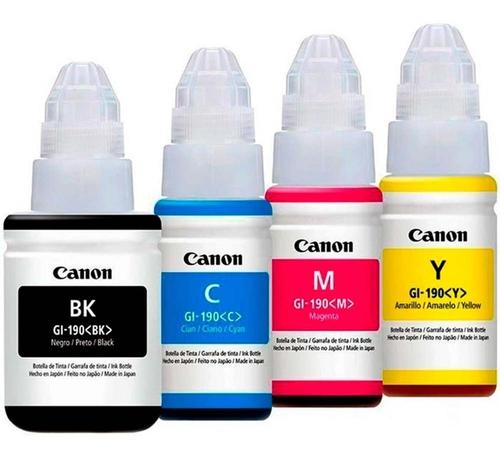 Kit 4 Botellas Tinta Canon Gi-190 G1100 G2100 G3100 G4100