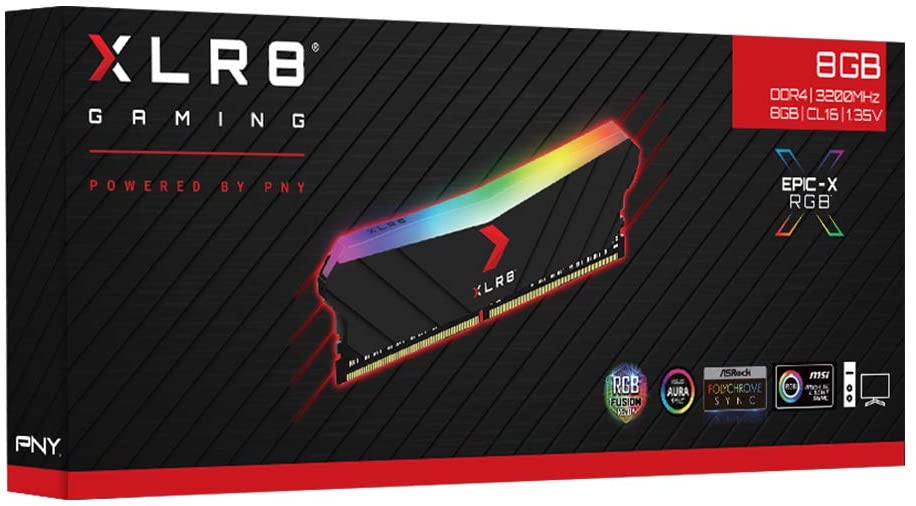 MEMORIA RAM PNY XLR8 Gaming 8GB DDR4 3200MHz RGB MD8GD4320016XRGB