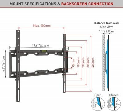 BARKAN BASE FIJA 19" A 65" 50KG PACK 6 UND E302+