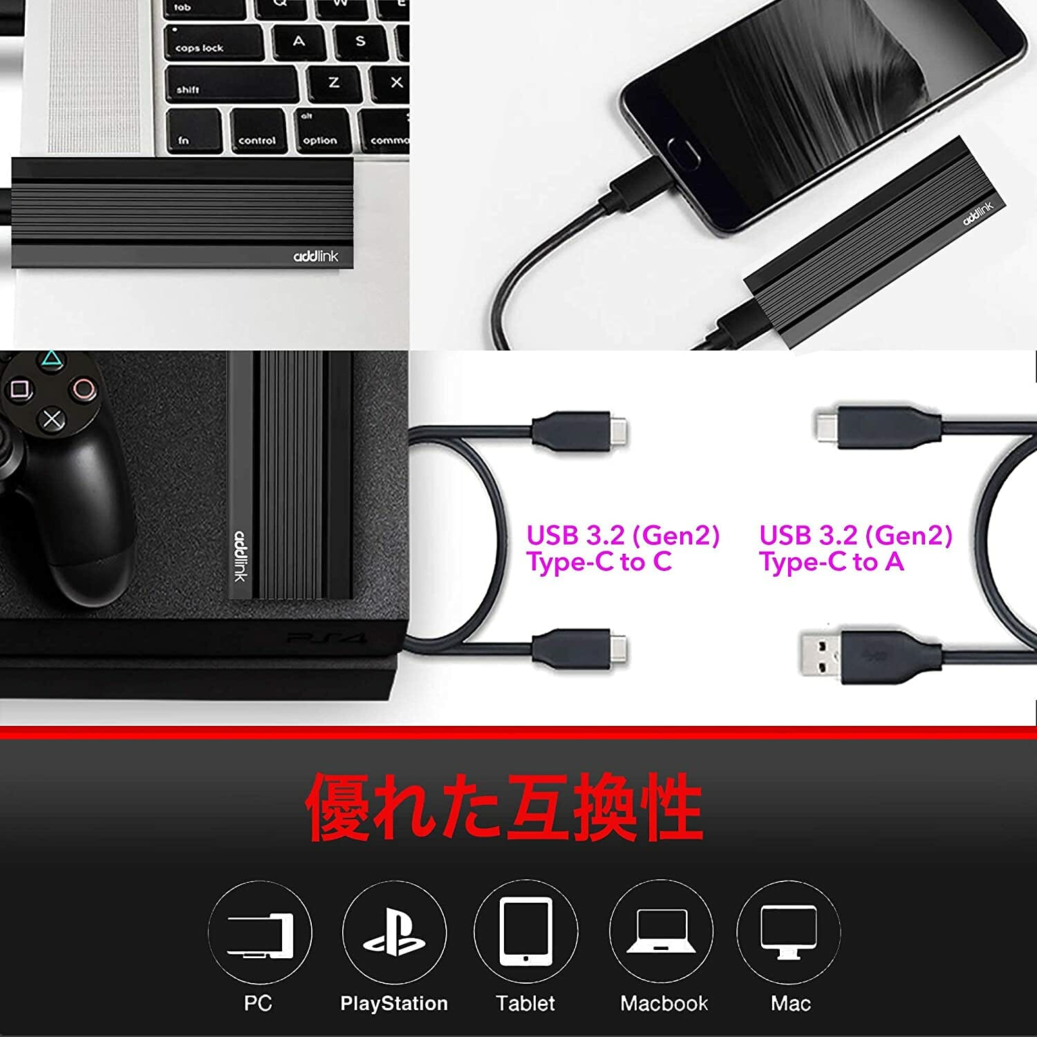 Addlink Portable SSD 2TB P20 USB 3.2 Gen2 AD2TBP20B32