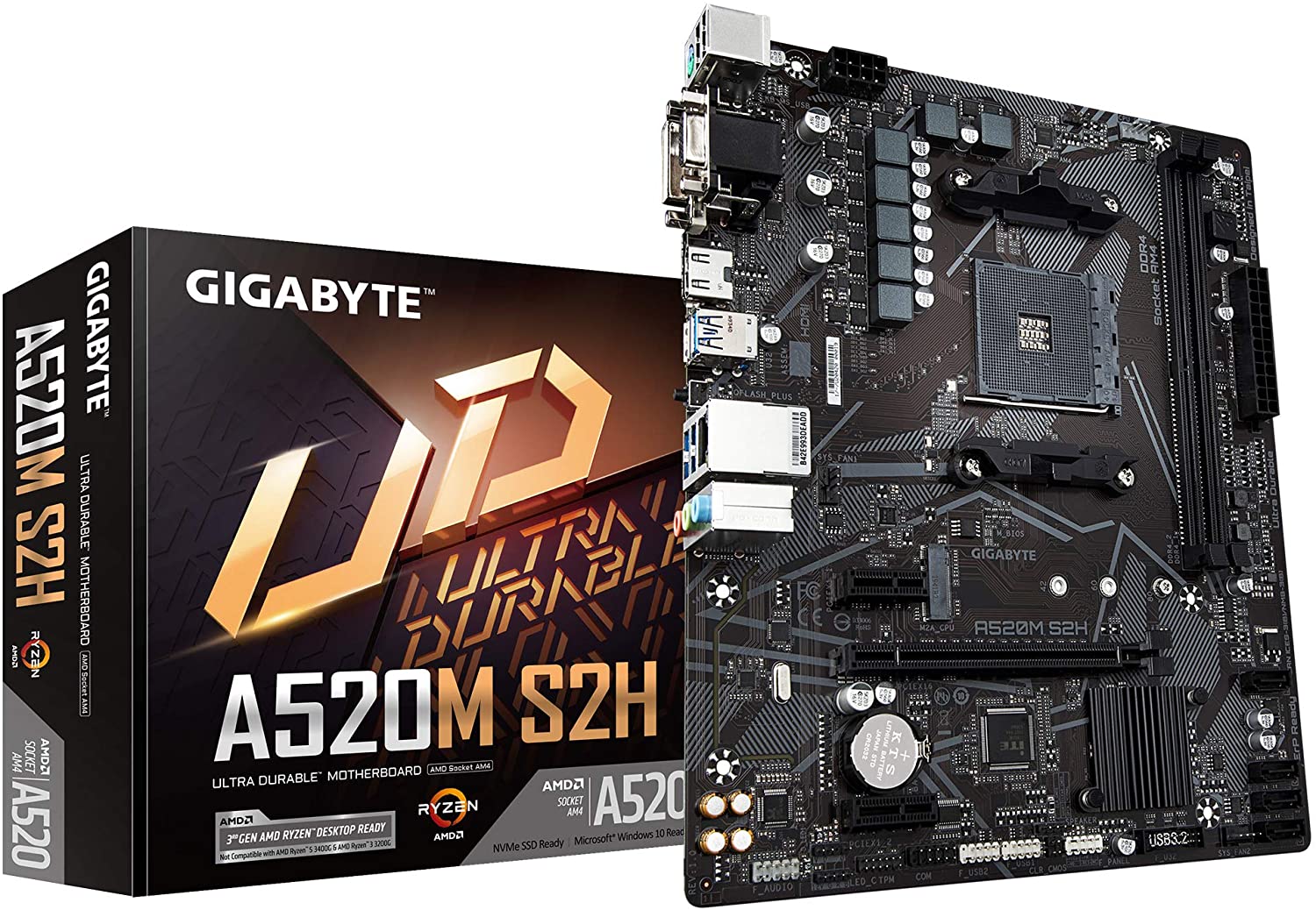 Tarjeta Madre Gigabyte A520M S2H LGA AM4 DDR4 A520M S2H