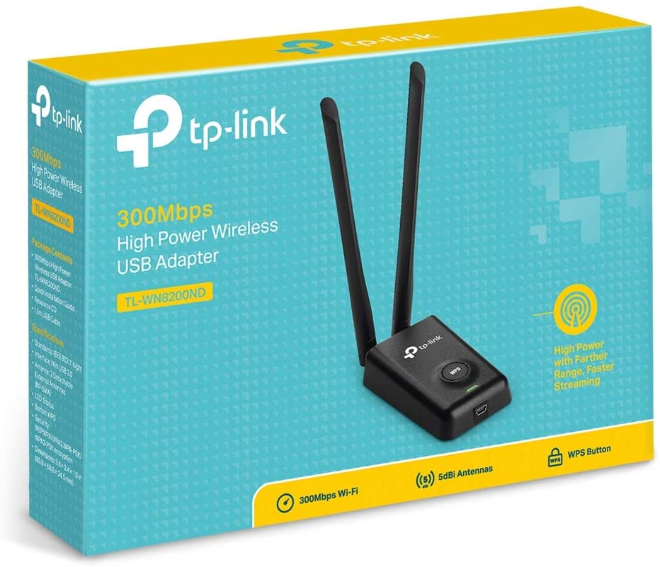 TP-LINK Wireless Adaptador USB de alta potencia TL-WN8200ND