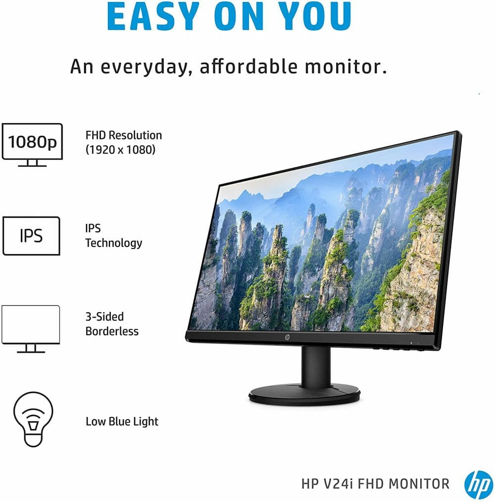 HP Monitor FHD V24i 23.8 pulgadas IPS Full HD 9RV15AA#ABA