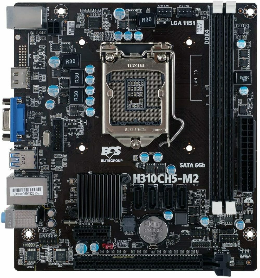 ECS Elitegroup Micro ATX LGA 1151 H310CH5-M2